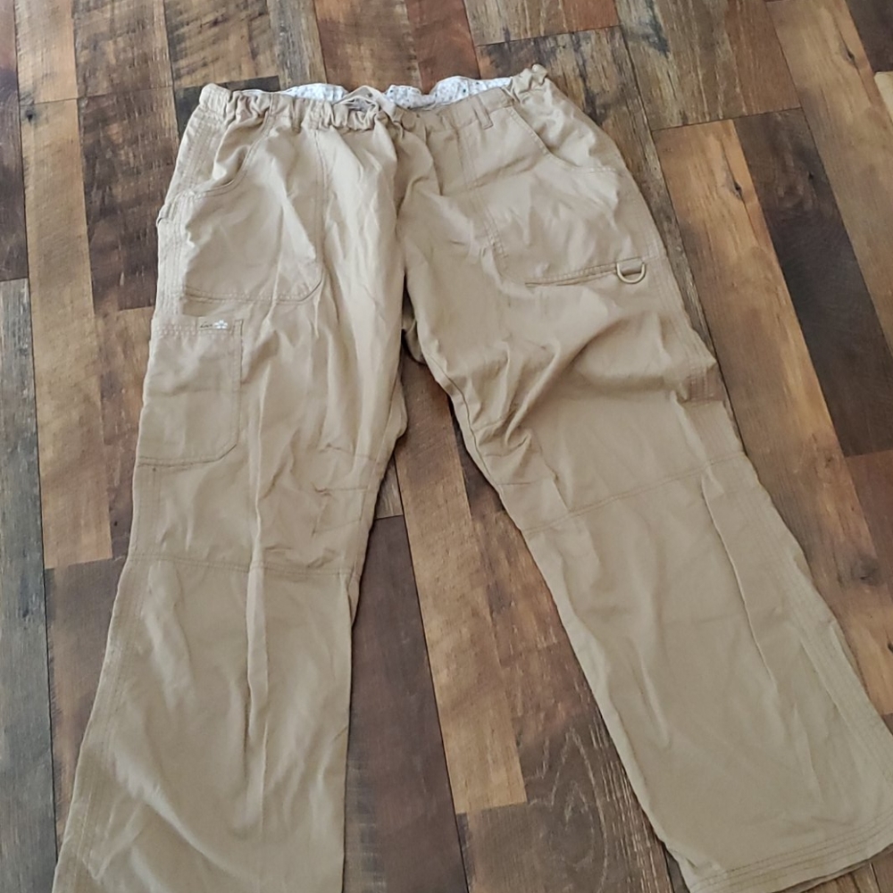 Koi Lindsay Khaki cargo scrub pants
